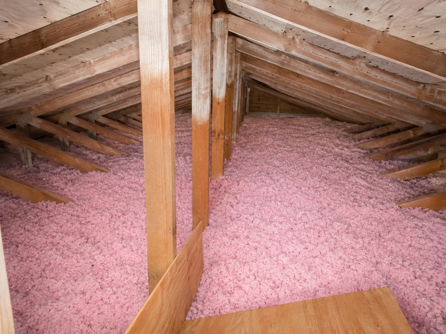Attic Insulation, after Carolux completed the work